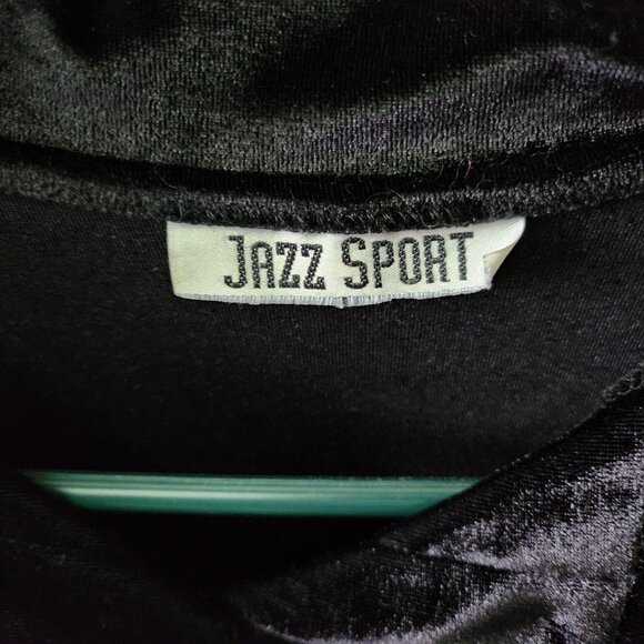 Vintage Black Stretch Velvet Blouse - Picture 5 of 6